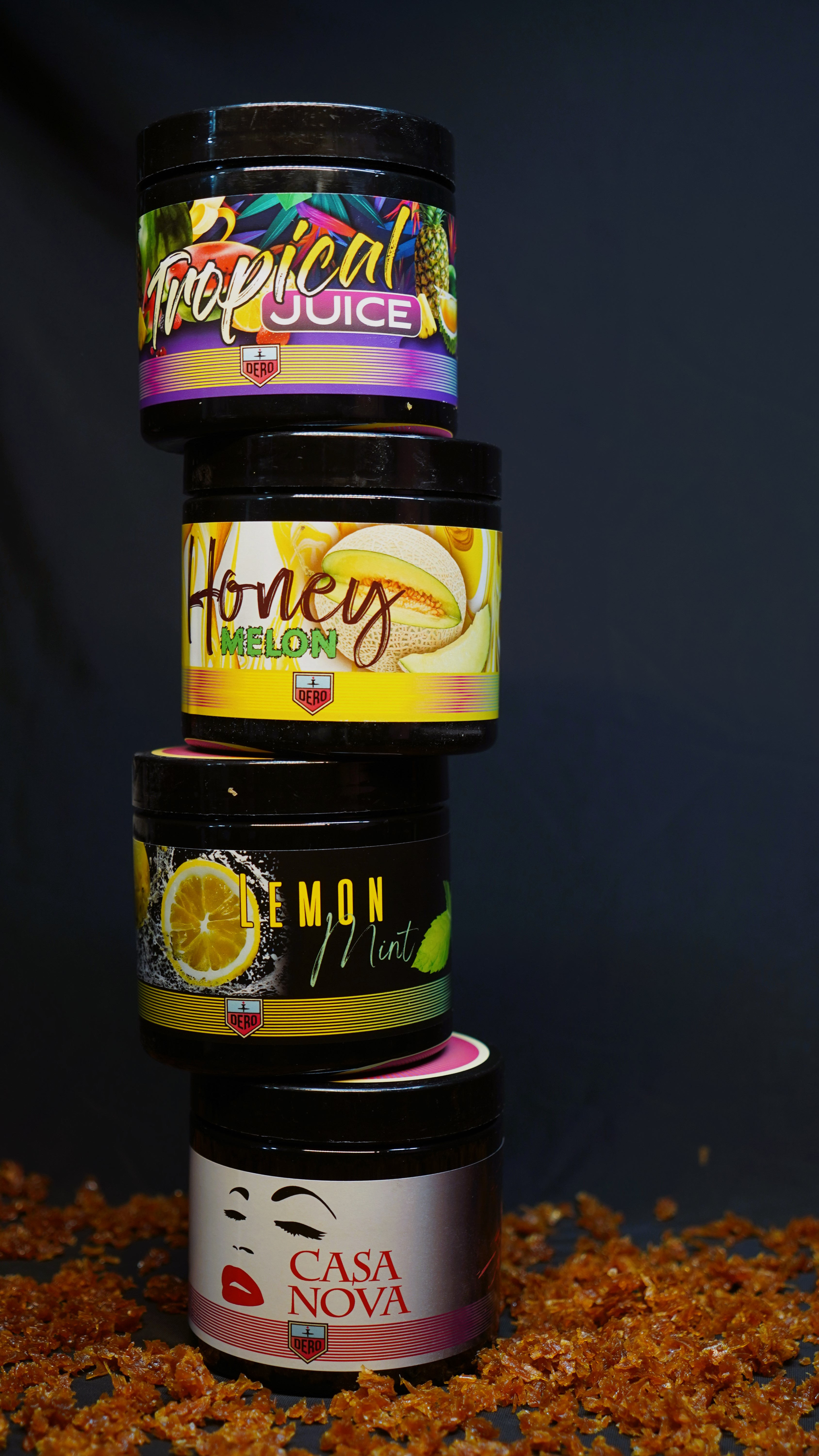 Dero Tobacco shisha tobacco packaging